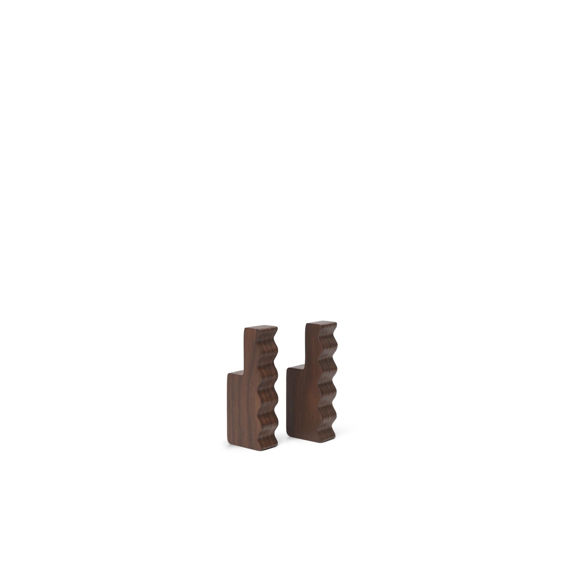 Unda Hooks Set of 2 by Ferm Living #Dark Brown