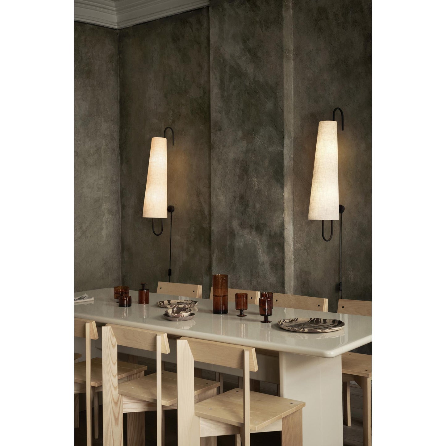 Ferm Living Ancora Wall Lamp 100 Black/ Natural