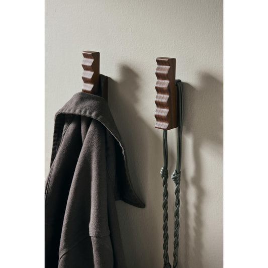Ferm Living Unda Hooks Set of 2 Dark Brown