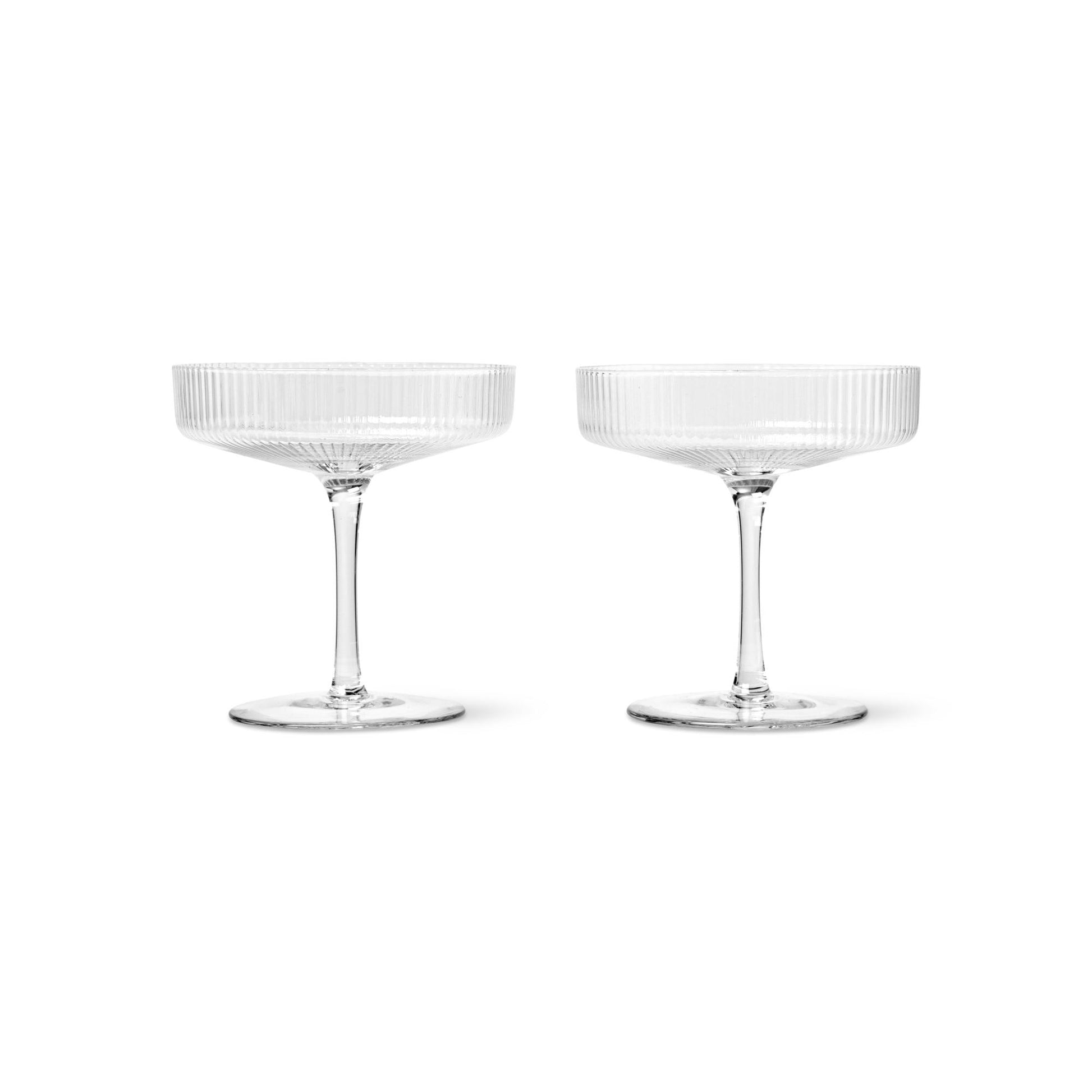 Ripple Champagne Bowl Set of 2 by Ferm Living #Clear