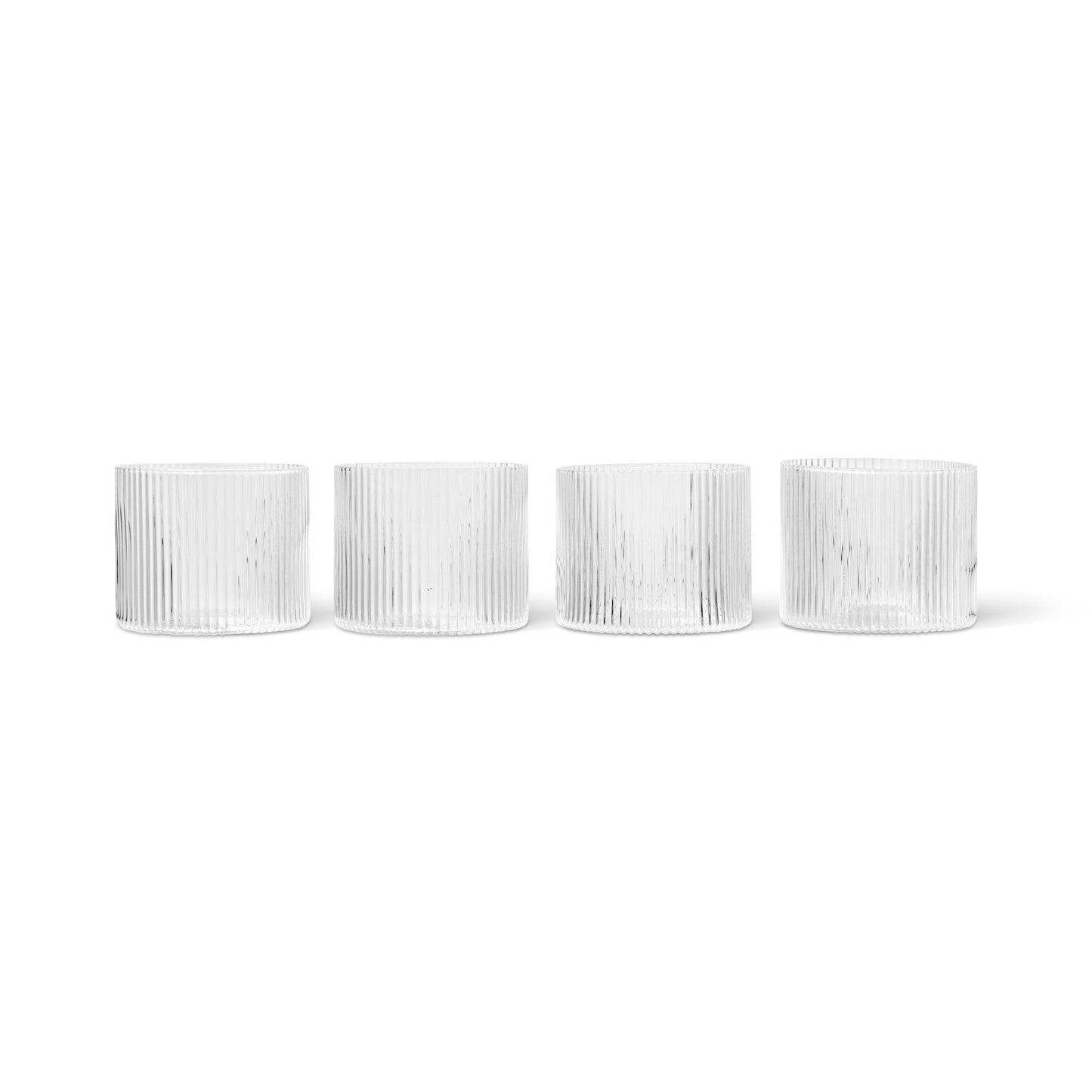 Ripple Low Glass Set of 4 by Ferm Living #Clear