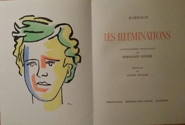 Fernand Leger, Portrait of Rimbaud, The Illuminations, Original Stencil Lithograph-KHH-2044019