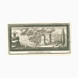 Fernando Strina, Fresco from Antiquities of Herculaneum, Etching, 18th Century-ZCI-2029521