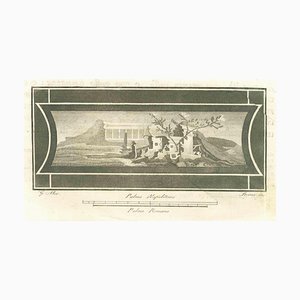 Fernando Strina, Roman Temple Fresco, Etching, 18th Century-ZCI-1788554