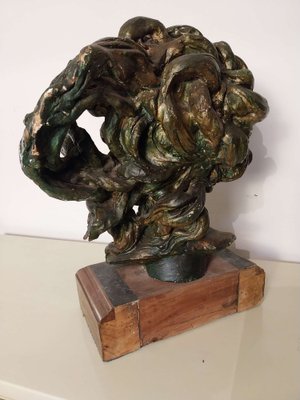 Fernando Troso, Head of Woman, 1920s, Bronze-ACQ-1797590