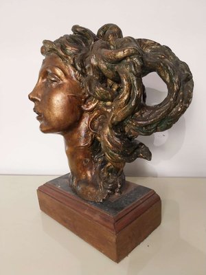 Fernando Troso, Head of Woman, 1920s, Bronze-ACQ-1797590