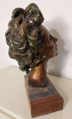 Fernando Troso, Head of Woman, 1920s, Gesso-ACQ-1797542