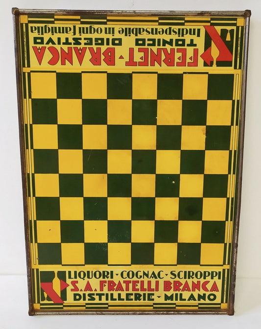 Fernet Branca Game of Checkers, 1930s