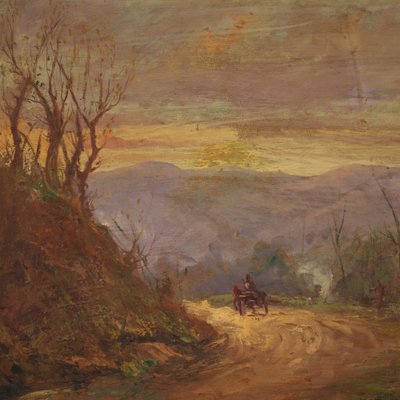 Ferrari, Landscape, Oil on Board, 1930s-RP-1822121