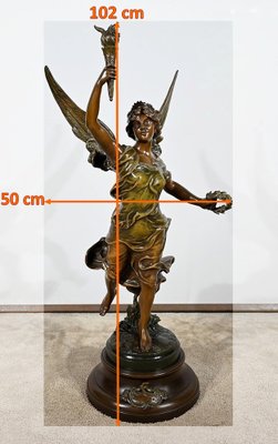 Ferville-Suan, La Patrie, Late 1800s, Regula Sculpture-RVK-1792514