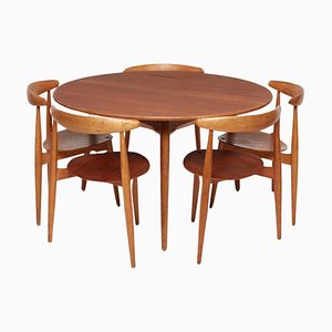 FH4602 Dining Set by Hans J. Wegner for Fritz Hansen, 1950s, Set of 7-KKZ-1814370