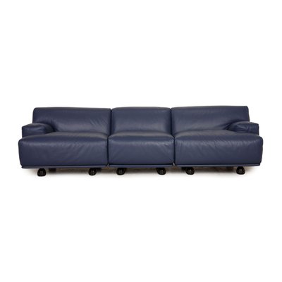 Fiandra Three-Seater Sofa in Blue Leather from Cassina-RQW-1372308