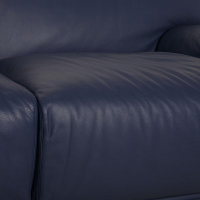 Fiandra Three-Seater Sofa in Blue Leather from Cassina-RQW-1372308