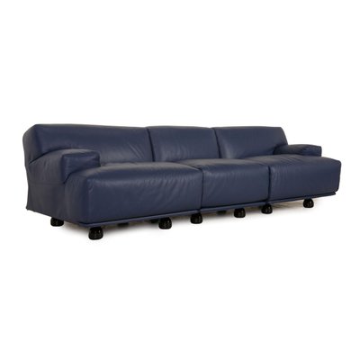 Fiandra Three-Seater Sofa in Blue Leather from Cassina-RQW-1372308