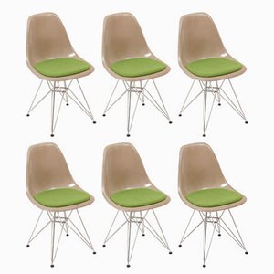 Fiberglas Sidechairs with Eiffelbase by Charles & Ray Eames for Herman Miller, 1970s, Set of 6-GCQ-1723722