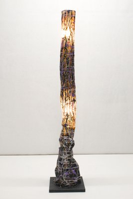 Fiberglass and Resin Floor Lamp, 1980s-SES-553879