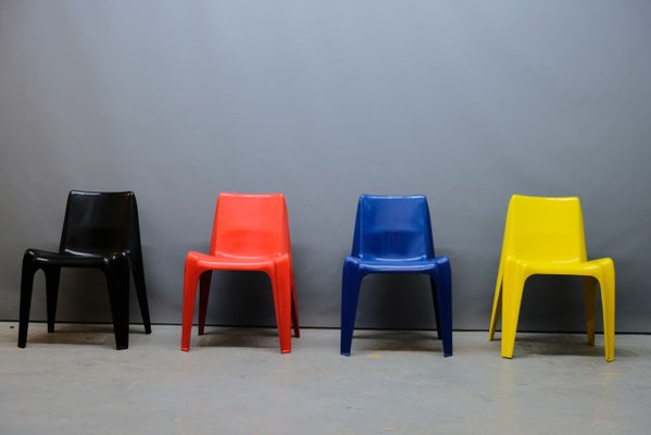 Fiberglass BA 1171 Chairs by Helmut Bätzner for Bofinger, 1960s, Set of 4-CIP-856304