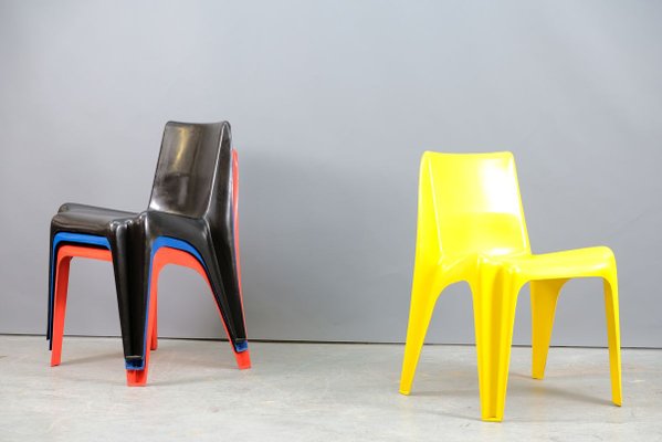 Fiberglass BA 1171 Chairs by Helmut Bätzner for Bofinger, 1960s, Set of 4-CIP-856304