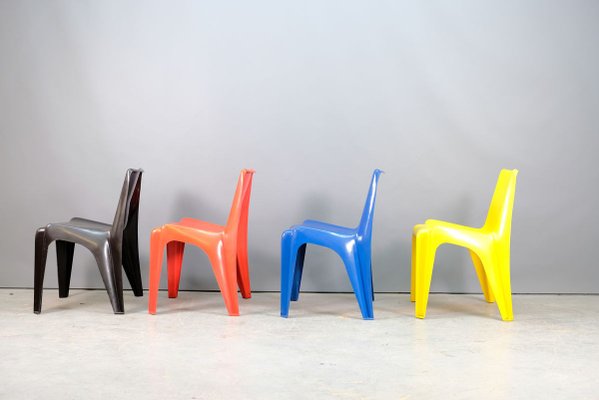 Fiberglass BA 1171 Chairs by Helmut Bätzner for Bofinger, 1960s, Set of 4-CIP-856304