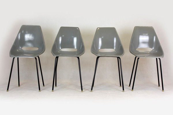 Fibreglass Chairs by Miroslav Navratil for Vertex, 1960s, Set of 4-WVS-799227