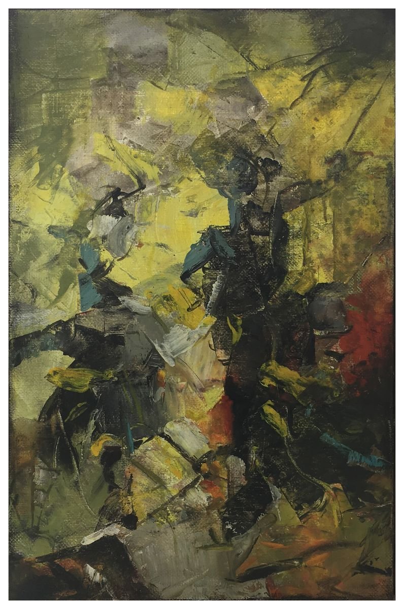 Fight Horse - Abstract Painting - Oil on Canvas - Alfonso Pragliola