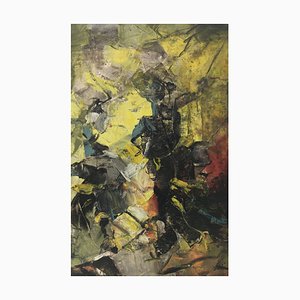 Fight Horse - Abstract Painting - Oil on Canvas - Alfonso Pragliola-YUW-912414