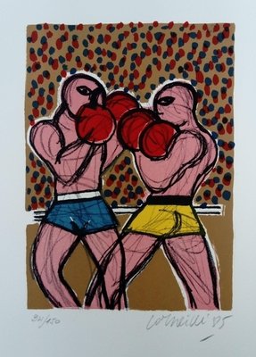 Fight on the Moon - Lithograph N ° 3 1985-ICD-683315