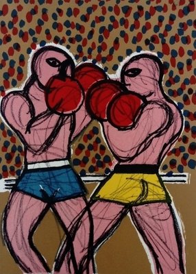 Fight on the Moon - Lithograph N ° 3 1985-ICD-683315