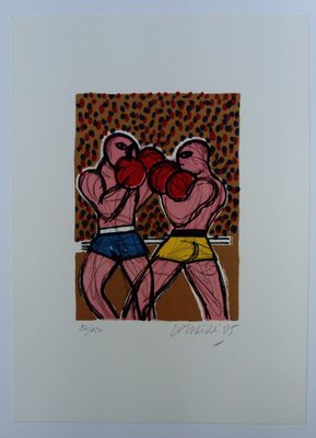 Fight on the Moon - Lithograph N ° 3 1985-ICD-683315