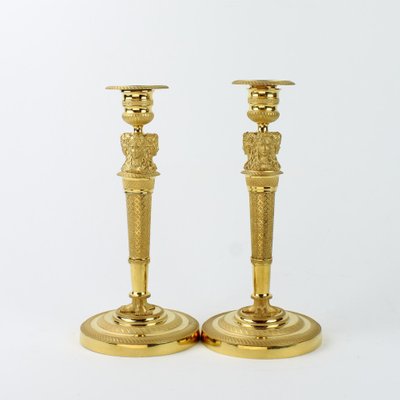 Figurative Empire Candleholders, 1820s, Set of 2-KMT-1274270