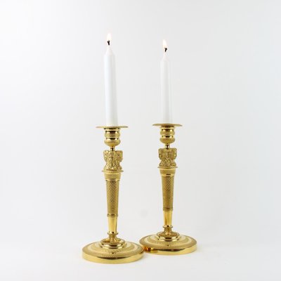 Figurative Empire Candleholders, 1820s, Set of 2-KMT-1274270