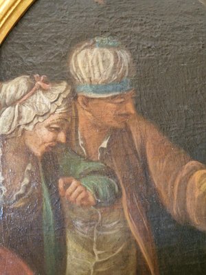 Figurative Scene, 1700s, Oil on Canvas, Framed-RKF-1822242