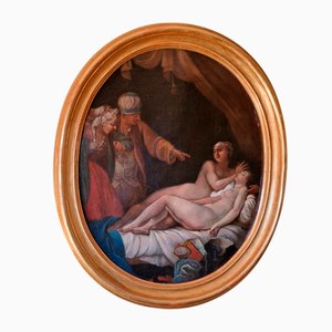 Figurative Scene, 1700s, Oil on Canvas, Framed-RKF-1822242