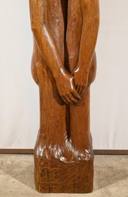 Figurative Sculpture, 1950s, Solid Mahogany-RVK-1806832