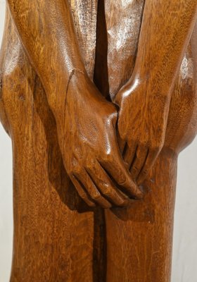 Figurative Sculpture, 1950s, Solid Mahogany-RVK-1806832