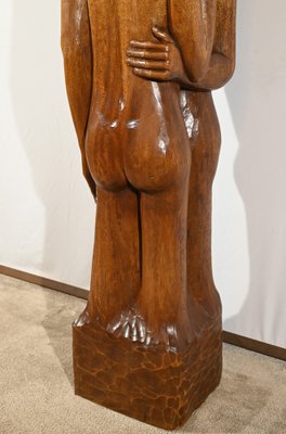 Figurative Sculpture, 1950s, Solid Mahogany-RVK-1806832