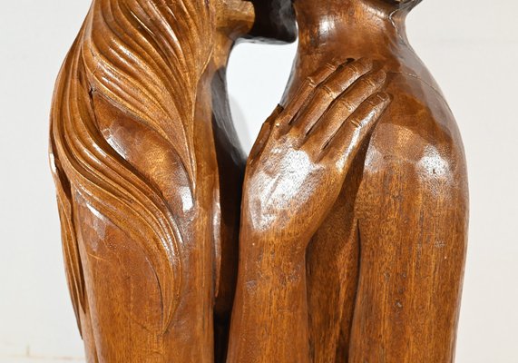 Figurative Sculpture, 1950s, Solid Mahogany-RVK-1806832