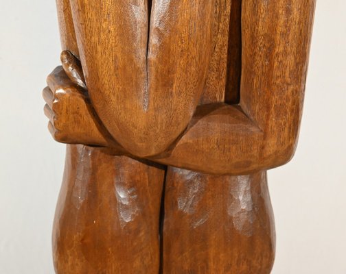 Figurative Sculpture, 1950s, Solid Mahogany-RVK-1806832