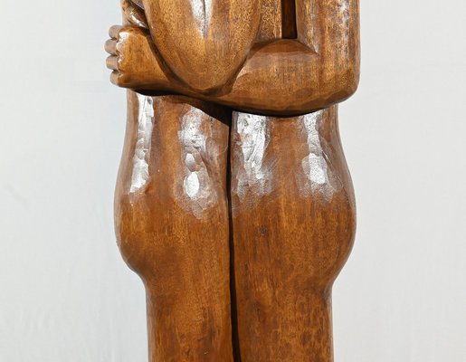 Figurative Sculpture, 1950s, Solid Mahogany-RVK-1806832