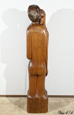 Figurative Sculpture, 1950s, Solid Mahogany-RVK-1806832