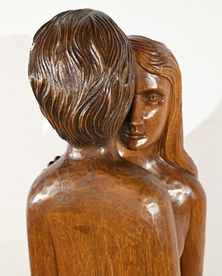 Figurative Sculpture, 1950s, Solid Mahogany-RVK-1806832