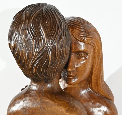 Figurative Sculpture, 1950s, Solid Mahogany-RVK-1806832