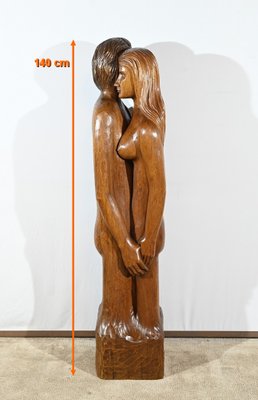 Figurative Sculpture, 1950s, Solid Mahogany-RVK-1806832