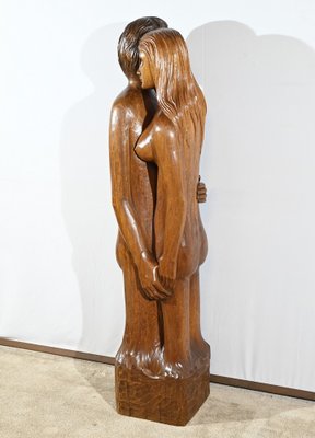 Figurative Sculpture, 1950s, Solid Mahogany-RVK-1806832