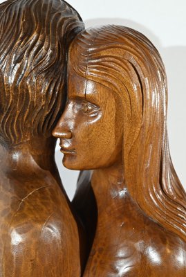 Figurative Sculpture, 1950s, Solid Mahogany-RVK-1806832