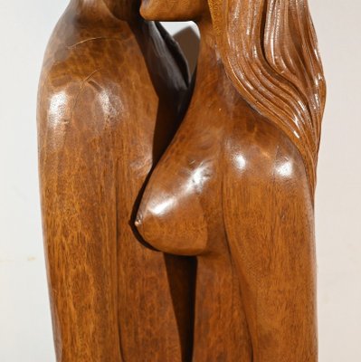 Figurative Sculpture, 1950s, Solid Mahogany-RVK-1806832