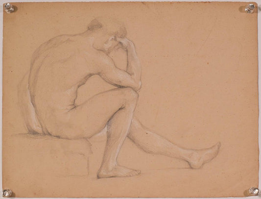 Figurative Sketches, 19th-Century, Pencil on Paper, Set of 8