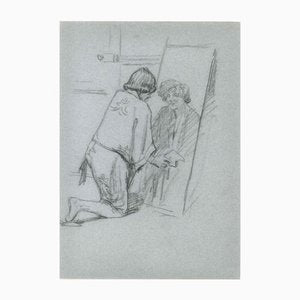 Figure in the Mirror, Drawing, Early 20th-Century-ZCI-1164313