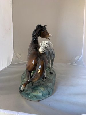 Figure of 2 Horses from Ronzan, 1940s-IJR-782179