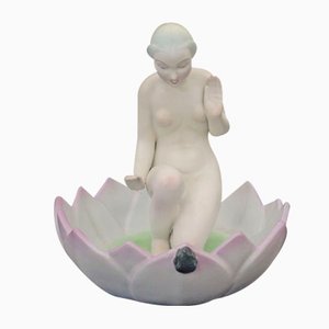 Figure of a Girl Kneeling in Petals from Ronzan, 1940s-IJR-776699